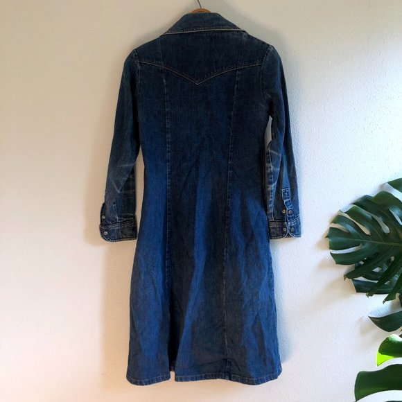 Vintage 70s Denim Landlubber Jeans Dress - Picture 3 of 9